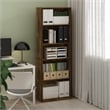 Furinno GEHRY 5-Tier Bookshelf with AdJUSTable Shelves in Amber Oak