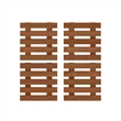 Furinno TIOMAN Set of 4 Outdoor Vertical Wall Planter in Light Wood