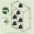Furinno CUBICLE 5-Cube Thick Frame Reversible Closed Back Bookcase Sage Green