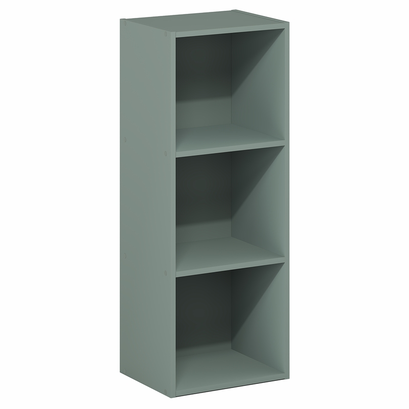 Furinno LUDER 3-Cube Bookshelf  in Sage Green
