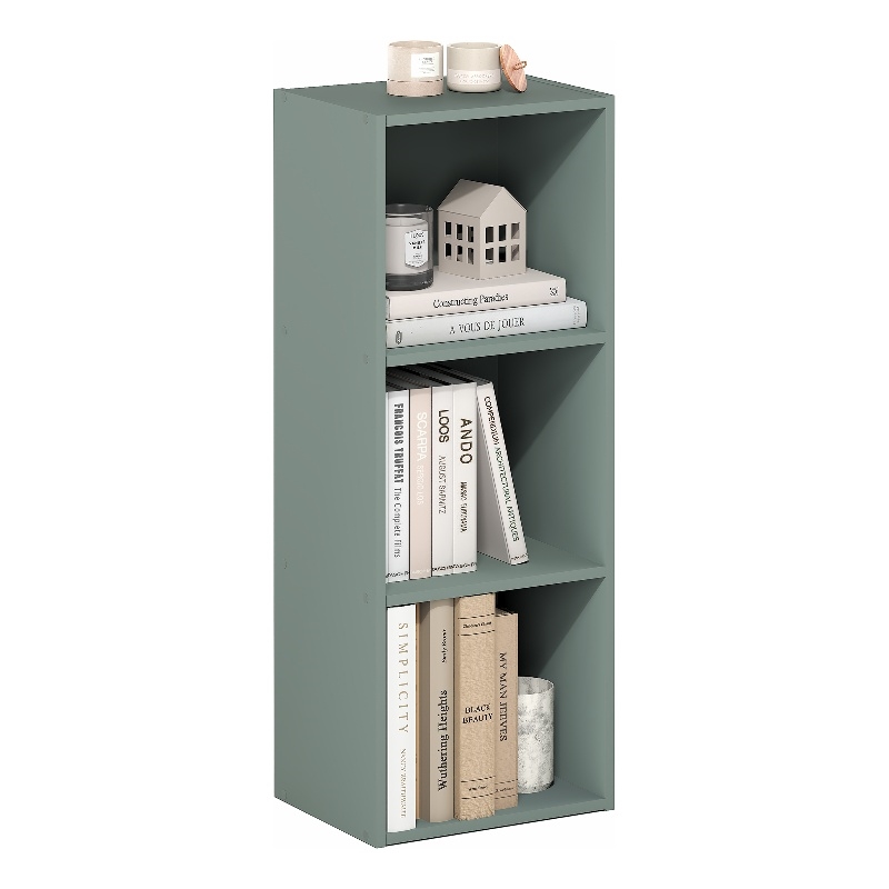 Furinno LUDER 3-Cube Bookshelf  in Sage Green