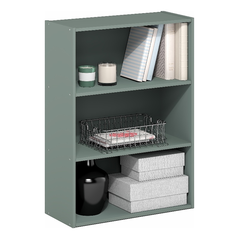 Furinno PASIR 3-Tier Bookshelf in Bookcase in Sage Green