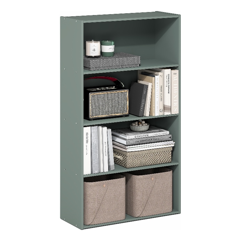Furinno PASIR 4-Tier Bookshelf in Bookcase in Sage Green