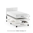 Furinno PESSAC Twin PU Leather Upholstered Bedframe in Plain White