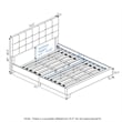 Furinno LAVAL California King Button Tufted Bed Frame 12pc Slats Light Grey