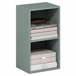 Furinno PASIR 2-Tier Modern Bookshelf Open Shelves Bookcase Sage Green