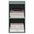 Furinno PASIR 2-Tier Modern Bookshelf Open Shelves Bookcase Sage Green