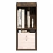 Furinno FULDA 2-Tier Narrow Bookshelf 10-In Width Storage Shelf Amber Pine