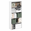 Furinno JAYA 5-Tier AdJUSTable Bookshelf  52 Inch Tall Bookcase White