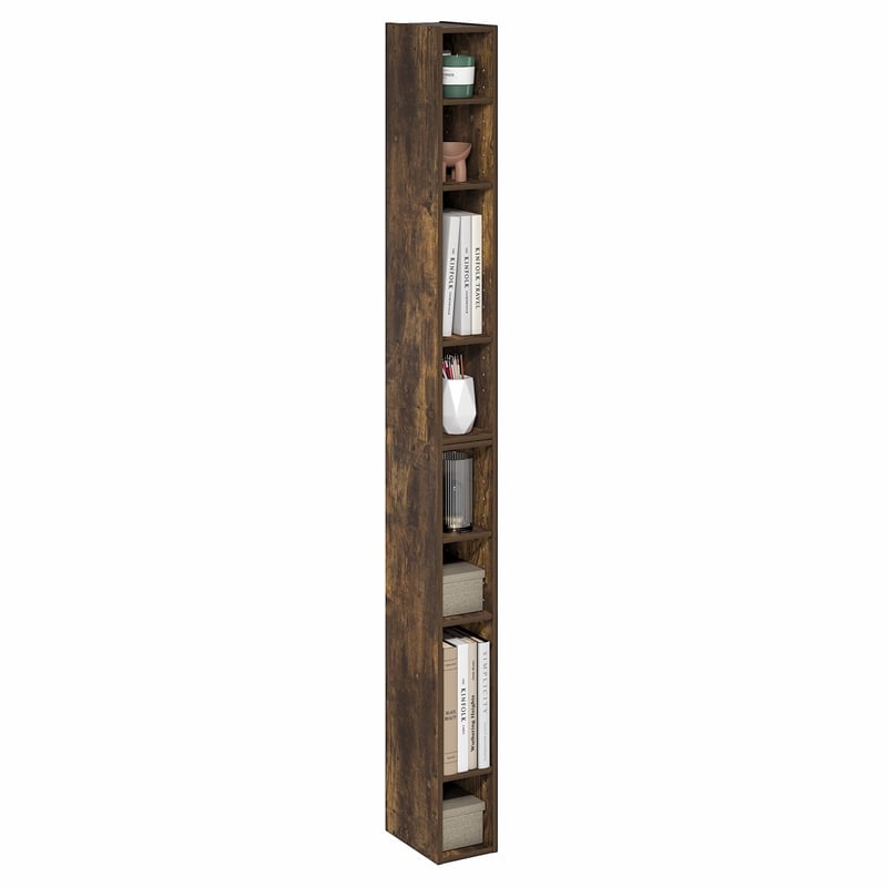 Furinno FULDA 8-Tier Bookshelf with Storage Shelf Amber Pine