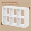 Furinno CUBICLE Vintage Vinyl Record Media Storage Organizer 6-Cube White