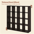 Furinno CUBICLE Vintage Vinyl Record Media Storage Organizer 16-Cube Dark Oak