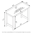 Furinno JAYA H-legs Computer Desk with Drawer Darkwood