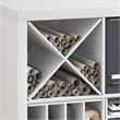 Furinno CUBICLE X-Shelf Cube Organizer 3-Shelf Accessory White