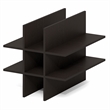 Furinno CUBICLE 9-Compartment Cube Organizer Shelf Accessory Black Dark Oak