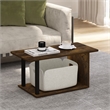 Furinno BASIC 2-Tier Modern Coffee Table with Open Shelf Amber Oak