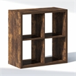 Furinno CUBIC 4-Cube Closet Organizer Open Shelf Extra Thick Frame Amber Pine