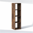 Furinno CUBIC 4-Cube Open Shelf Extra Thick Frame Amber Pine