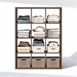 Furinno CUBIC 12-Cube Open Shelf Extra Thick Frame Amber Pine