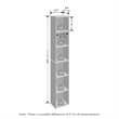 Furinno CUBICLE 6-Tier Closet Organizer Open Shelf Storage Amber Pine