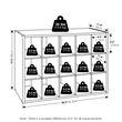 Furinno FANO 15-Cube Stackable Shoe Rack for Closet Entryway White