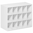 Furinno FANO 15-Cube Stackable Shoe Rack for Closet Entryway White
