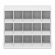Furinno FANO 15-Cube Stackable Shoe Rack for Closet Entryway White