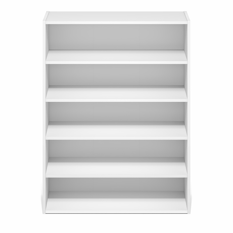 Furinno FANO 5-Tier Stackable Shoe Rack for Closet Entryway White