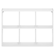 Furinno ROSSI 6-Cube Floating Shelves Wall Mount Bookshelf for Study Room White
