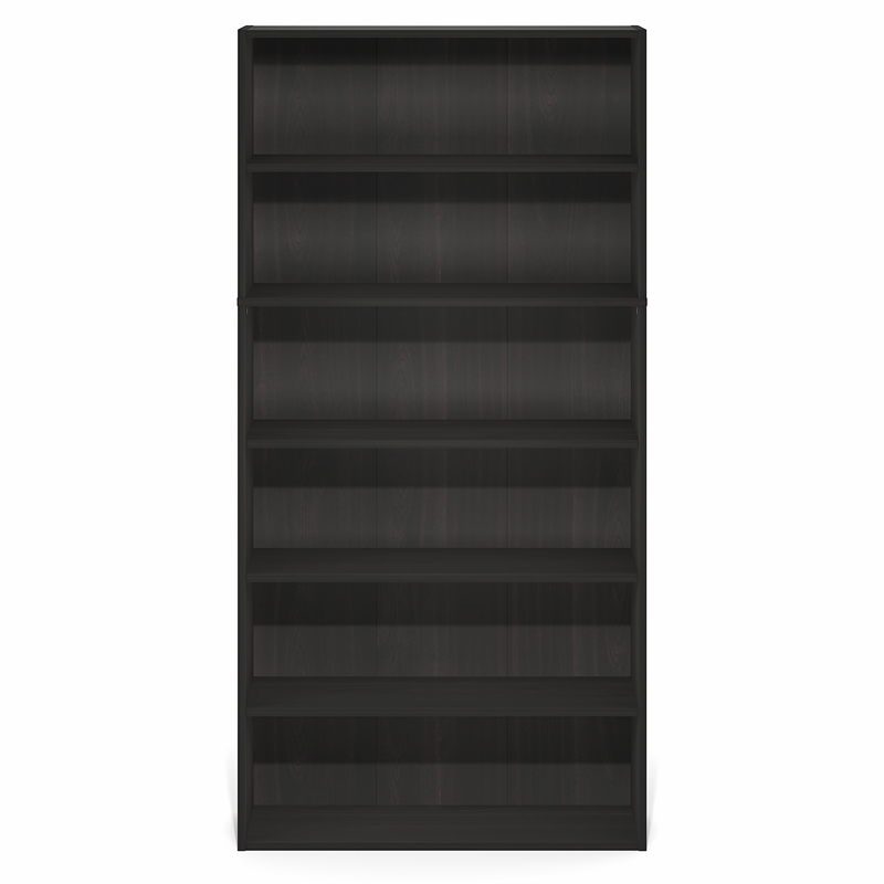 Furinno PASIR 6-Tier Open Storage Bookcase 9.4x31.5x63 Espresso