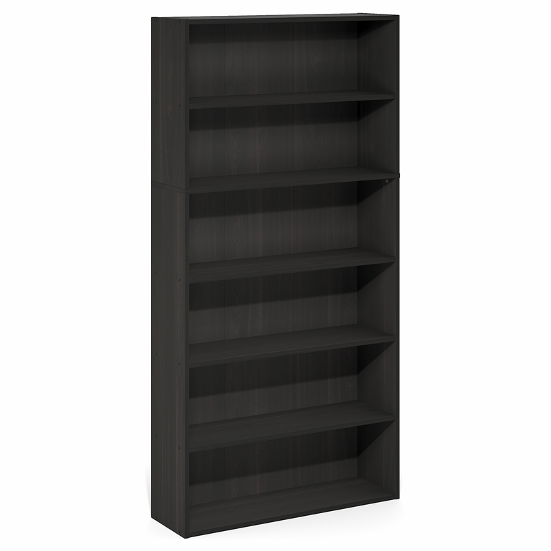 Furinno PASIR 6-Tier Open Storage Bookcase 9.4x31.5x63 Espresso