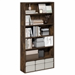 Furinno PASIR 6-Tier Open Bookshelf 9.4x31.5x63 Amber Pine