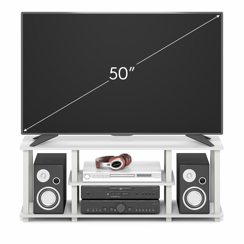 Furinno TURN-S-TUBE 3-Tier No Tools TV Stand for TV up to 50