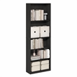 Furinno JAYA 5-Tier Open Storage Bookshelf 9.5x24.6x71.1 Espresso