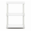 Furinno TURN-N-TUBE 3-Tier Toolless Corner Shelf Storage White