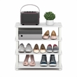 Furinno TURN-S-TUBE 4-Tier Shoe Rack 11.6x23.6x22.3 White