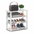 Furinno TURN-S-TUBE 4-Tier Shoe Rack 11.6x23.6x22.3 White