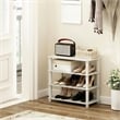 Furinno TURN-S-TUBE 4-Tier Shoe Rack 11.6x23.6x22.3 White