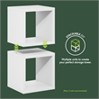 Furinno CUBICLE Set of 2 Stackable Bookshelf Open Back White