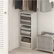 Furinno PASIR 3-Cube Bookcase Closed Back 9.3x12x31.5 Plain White