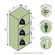 Furinno PASIR 3-Cube Bookcase Closed Back 9.3x12x31.5 Plain White