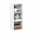 Furinno PASIR 3-Cube Bookcase Closed Back 9.3x12x31.5 Plain White