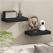 Furinno TANNA 9 x 16 2-in Thick Invisible Brackets Floating Shelves Americano