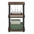 Furinno TURN-N-TUBE 3-Tier Open Frame Corner Shelf Amber Pine