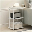 Furinno TURN-N-TUBE 3-Tier Open Frame Corner Shelf White