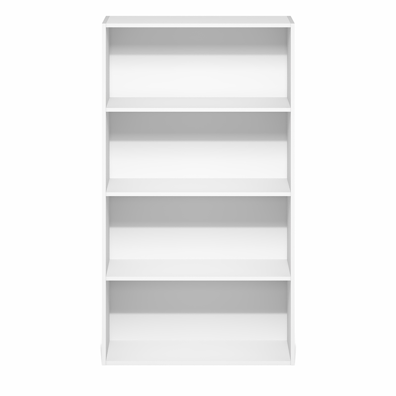 Furinno JAYA 4-Tier Open Shelving Book Shelf 9.5 x 23.6 x 41.9 White