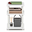 Furinno TURN-N-TUBE 3-Tier Square Toolless End Table White