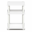 Furinno TURN-N-TUBE 3-Tier Square Toolless End Table White