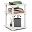 Furinno TURN-N-TUBE 3-Tier Square Toolless End Table White