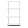 Furinno TURN-N-TUBE 4-Tier Open Frame Corner Toolless Bookshelf White